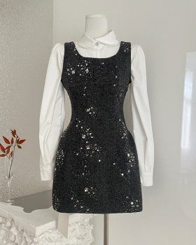 Lantern sleeve tops shirt a set for women