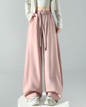 Wide leg drawstring pants loose sweatpants for women
