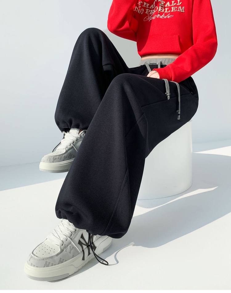 Casual wide leg loose splice straight sweatpants