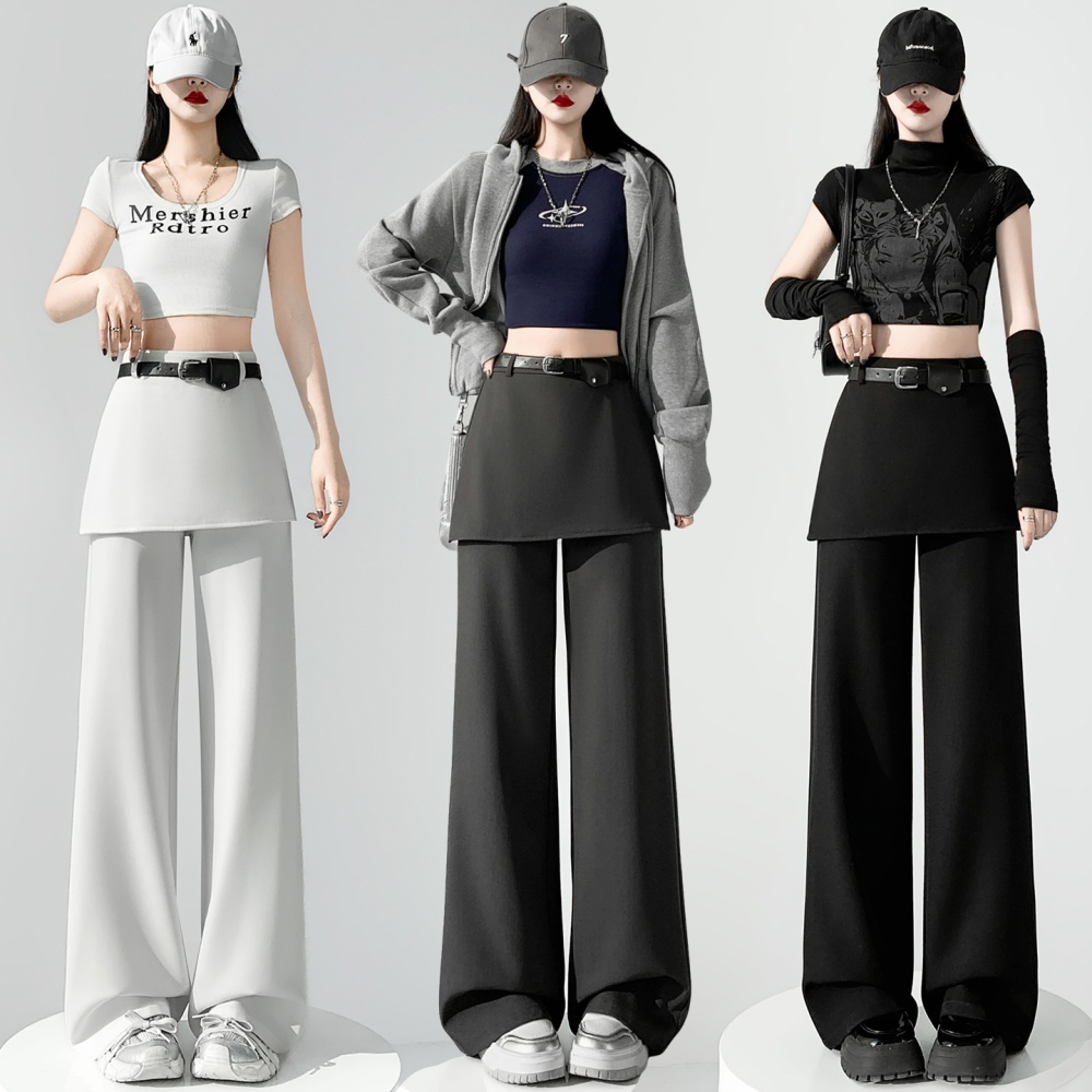 Mopping business suit slim wide leg pants for women