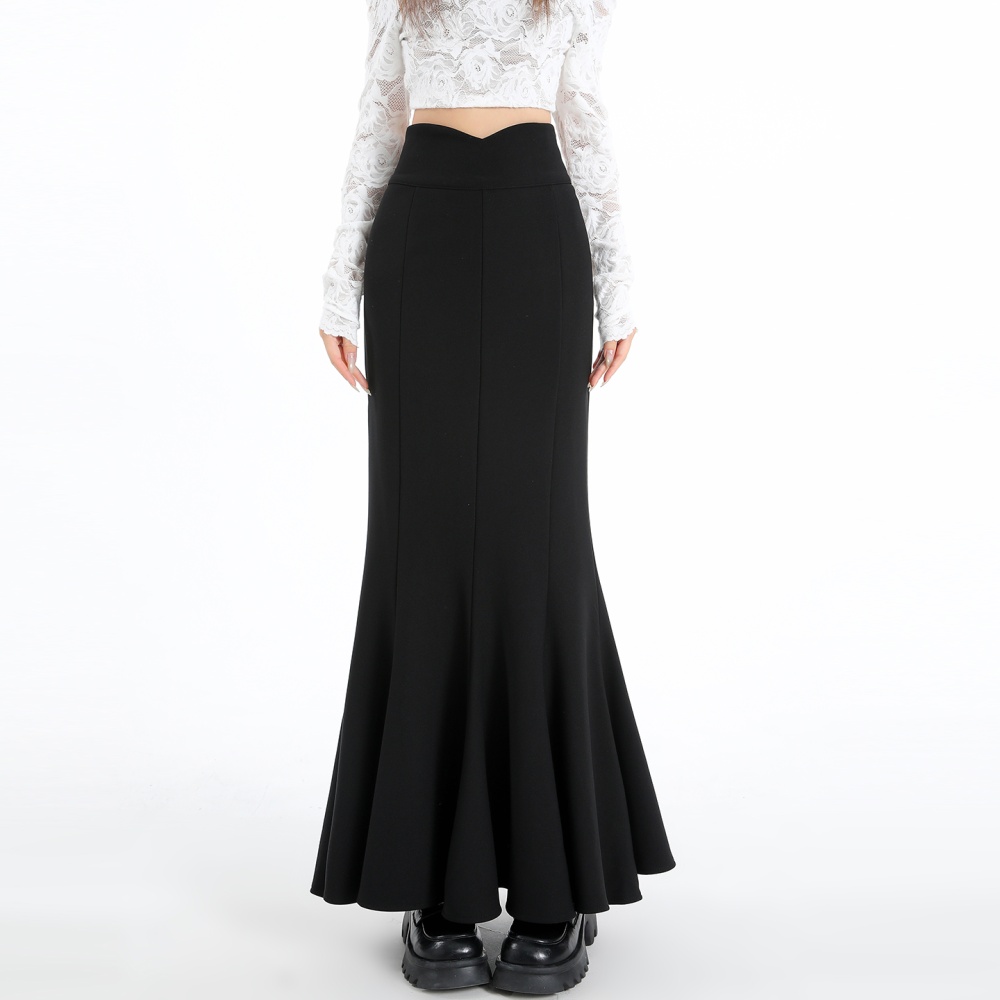 High waist elasticity business suit long skirt for women