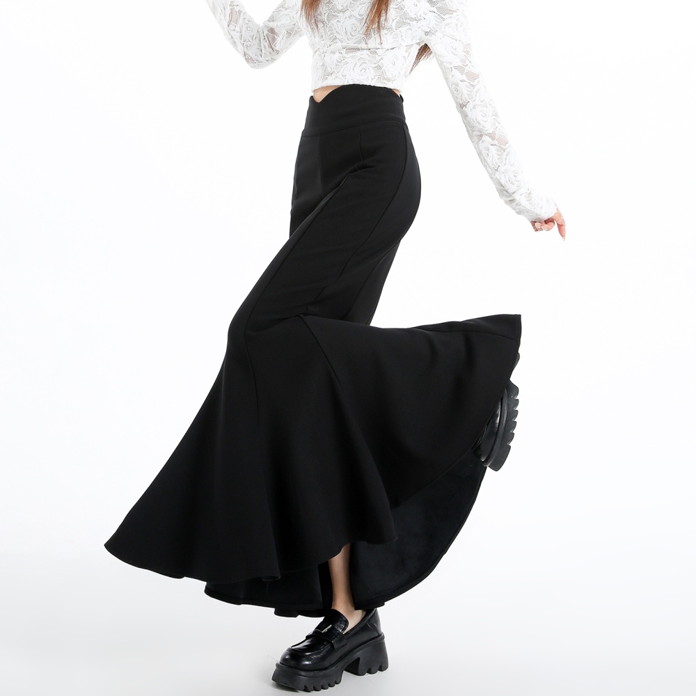 High waist elasticity business suit long skirt for women