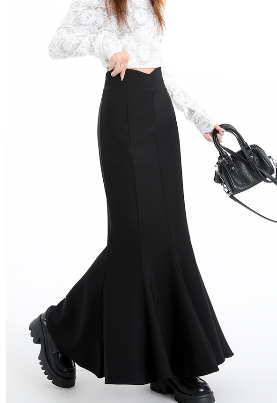High waist elasticity business suit long skirt for women
