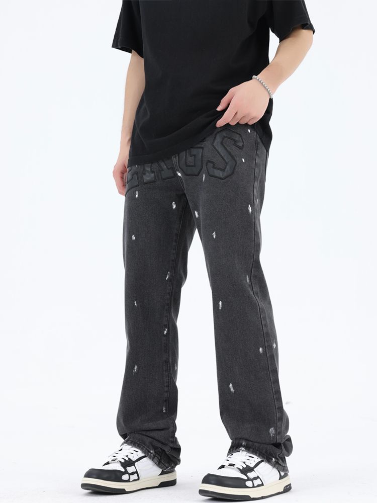 Autumn and winter loose jeans Casual wide leg pants for women