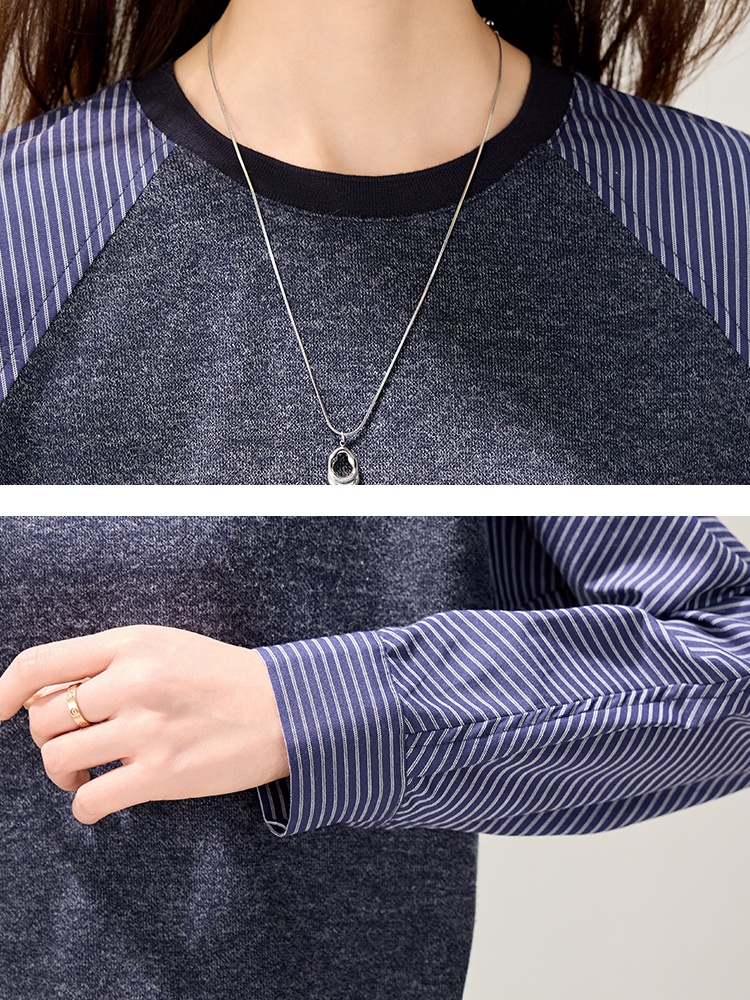 Splice spring tops fold fashion shirt for women