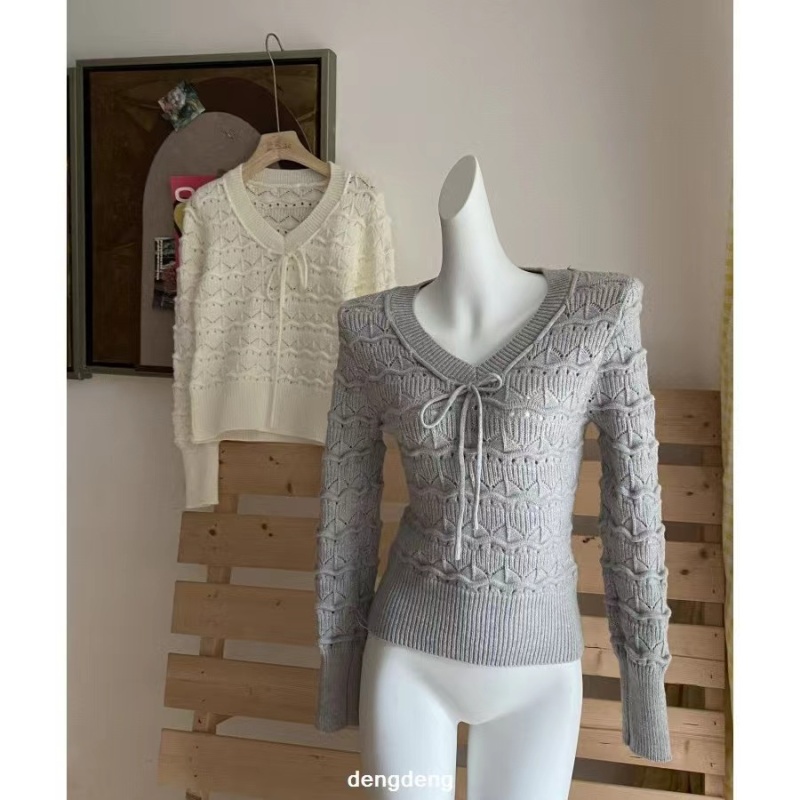 Hollow autumn and winter Korean style sweater for women