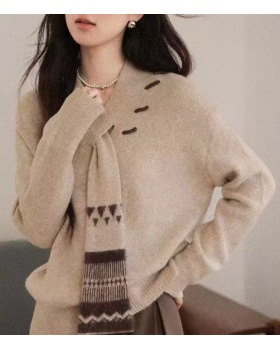 Retro temperament autumn scarf Korean style sweater