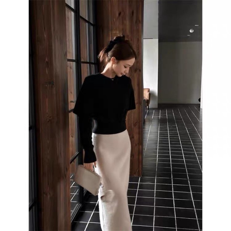 Lazy fashion tender Korean style sweater 2pcs set