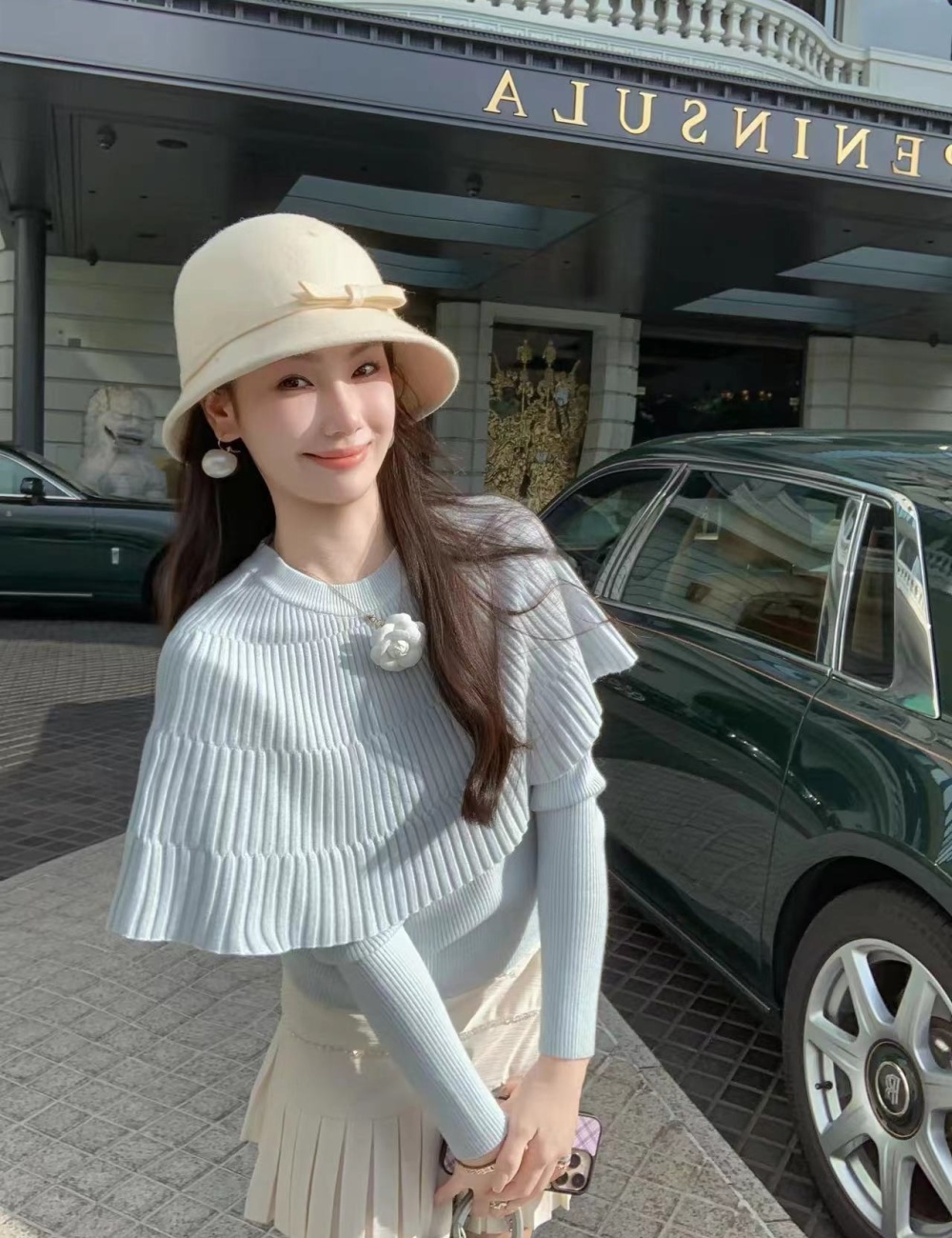 Lazy fashion tender Korean style sweater 2pcs set