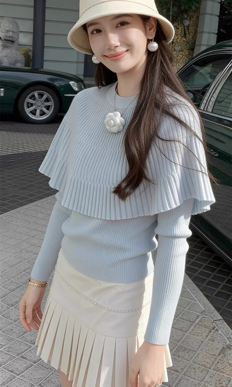 Lazy fashion tender Korean style sweater 2pcs set