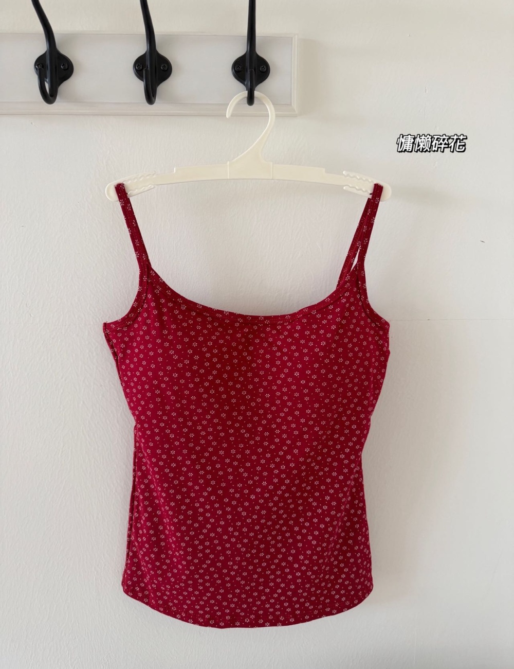 Polka dot maiden sling tops red with chest pad vest