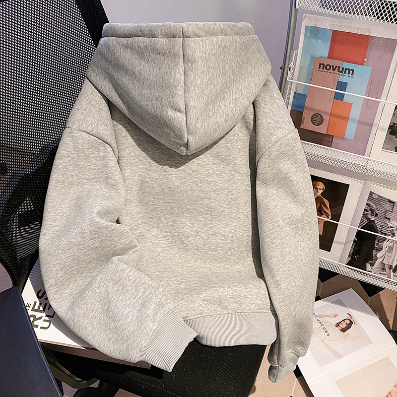 Embroidered flowers hoodie pure cotton tops for women