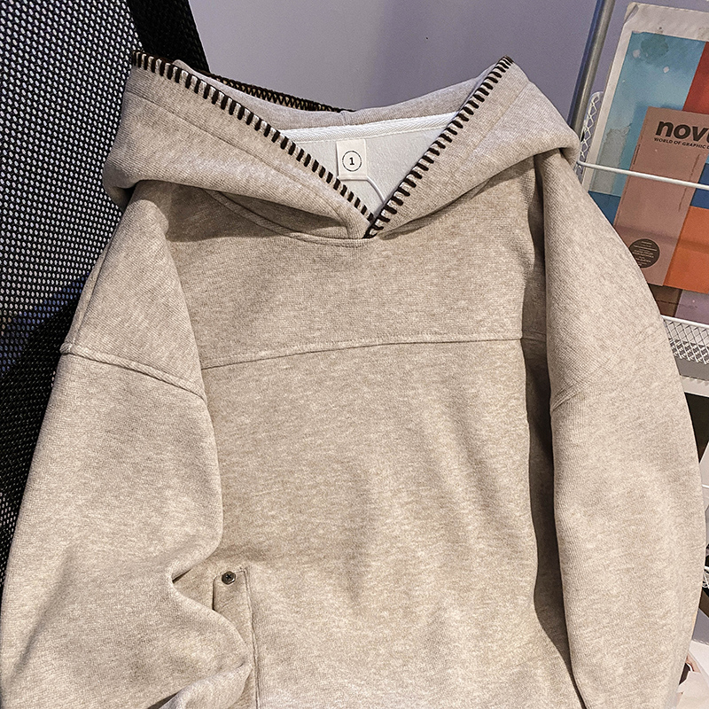 Hooded thermal tops autumn and winter loose hoodie