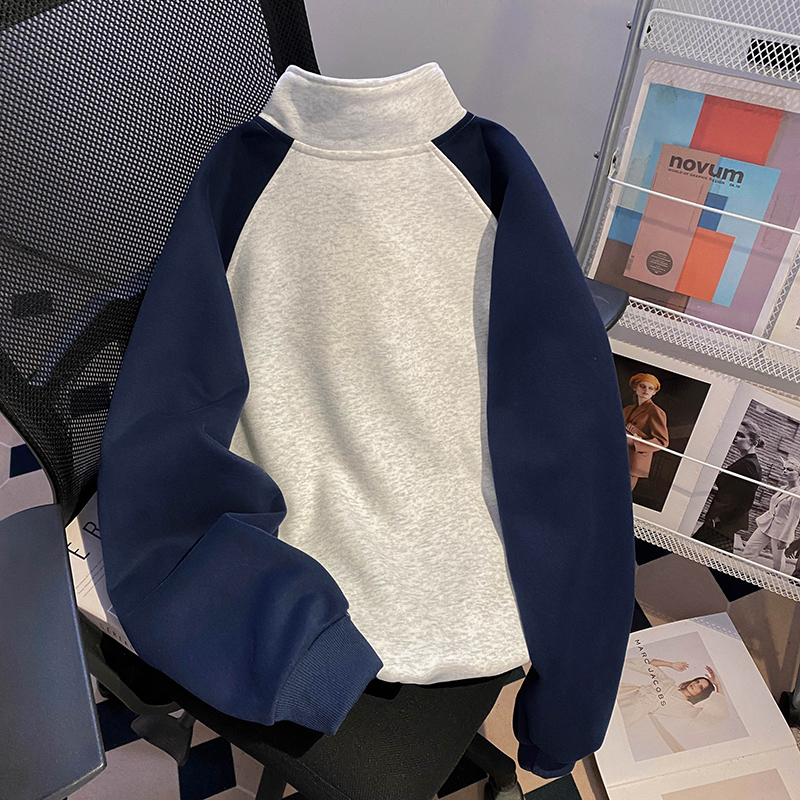 Raglan sleeve couple clothes plus velvet tops