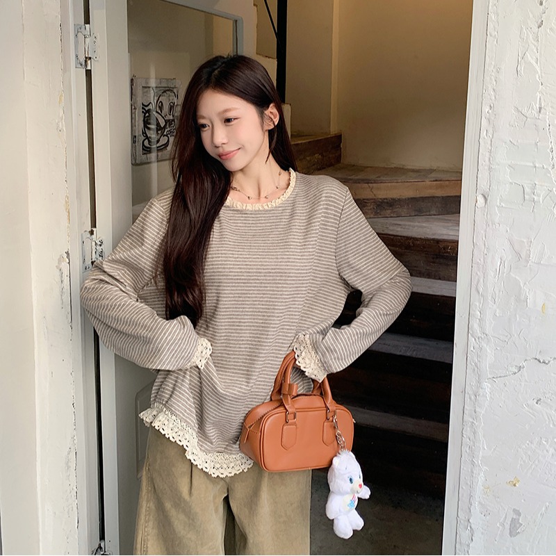 Imitation of cashmere T-shirt spring and autumn tops