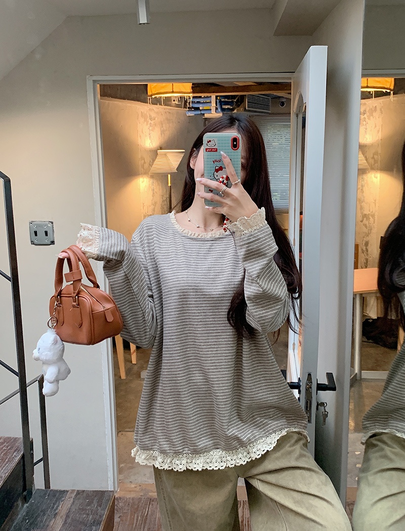 Imitation of cashmere T-shirt spring and autumn tops
