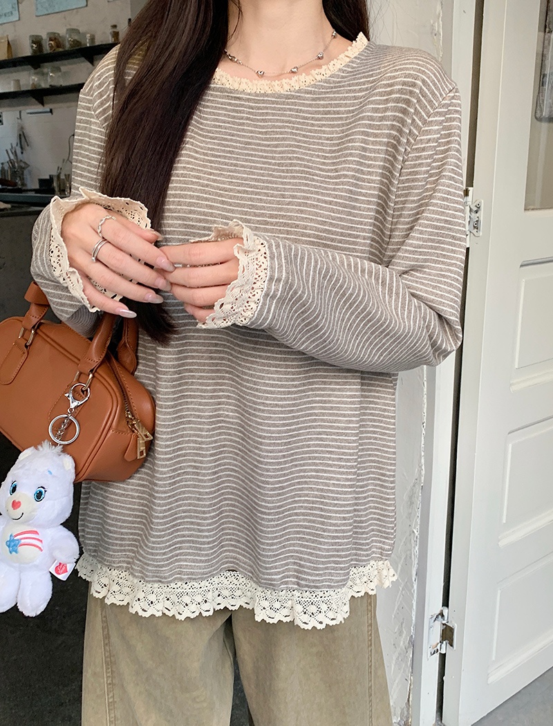 Imitation of cashmere T-shirt spring and autumn tops