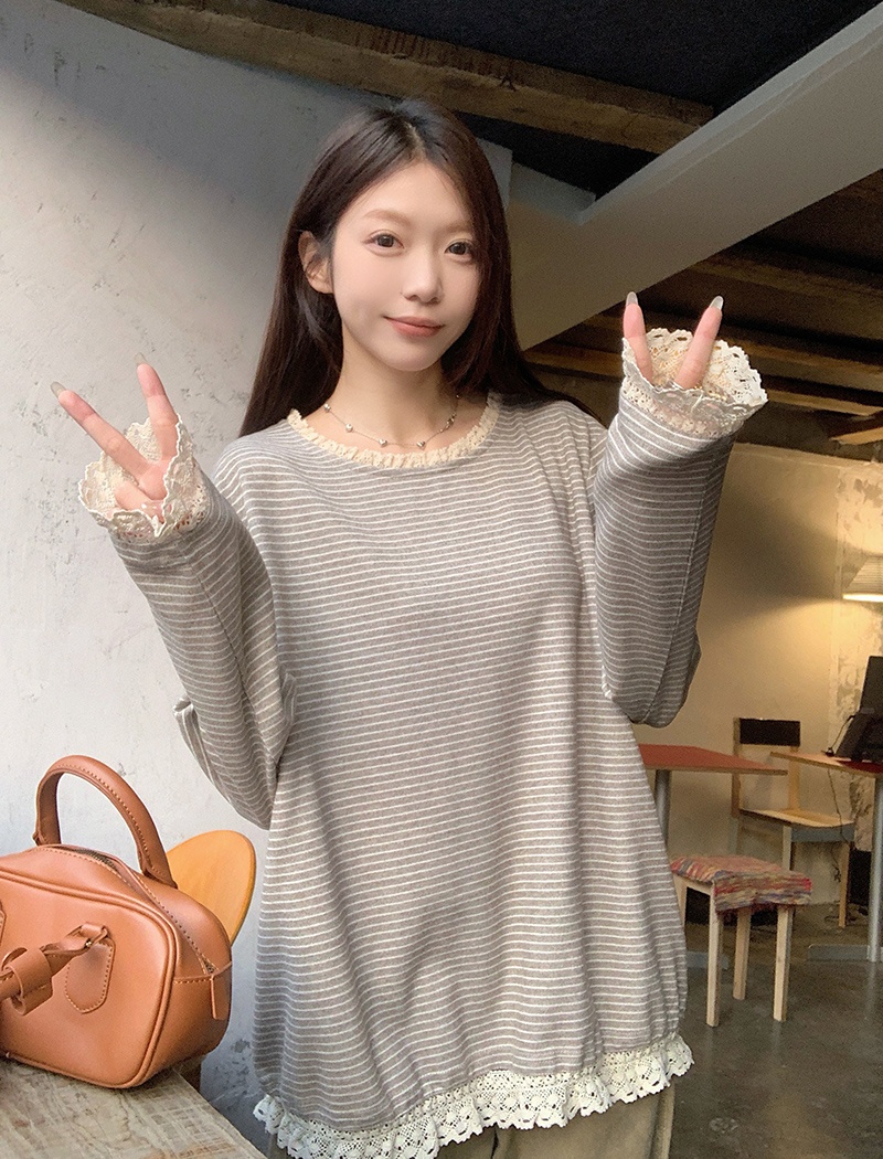 Imitation of cashmere T-shirt spring and autumn tops