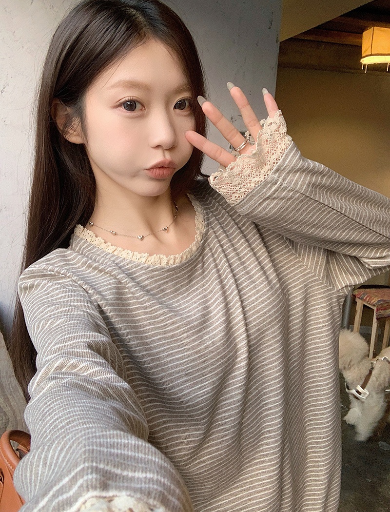 Imitation of cashmere T-shirt spring and autumn tops