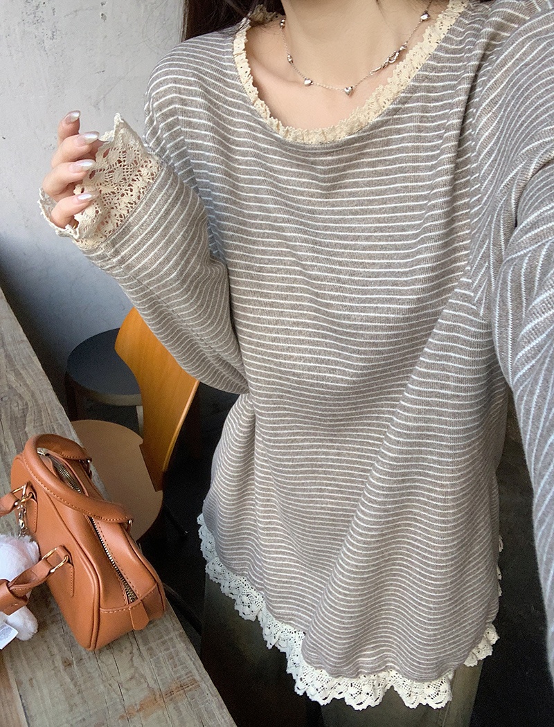 Imitation of cashmere T-shirt spring and autumn tops