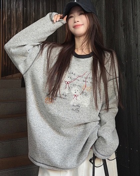 Mixed colors tops autumn and winter T-shirt for women