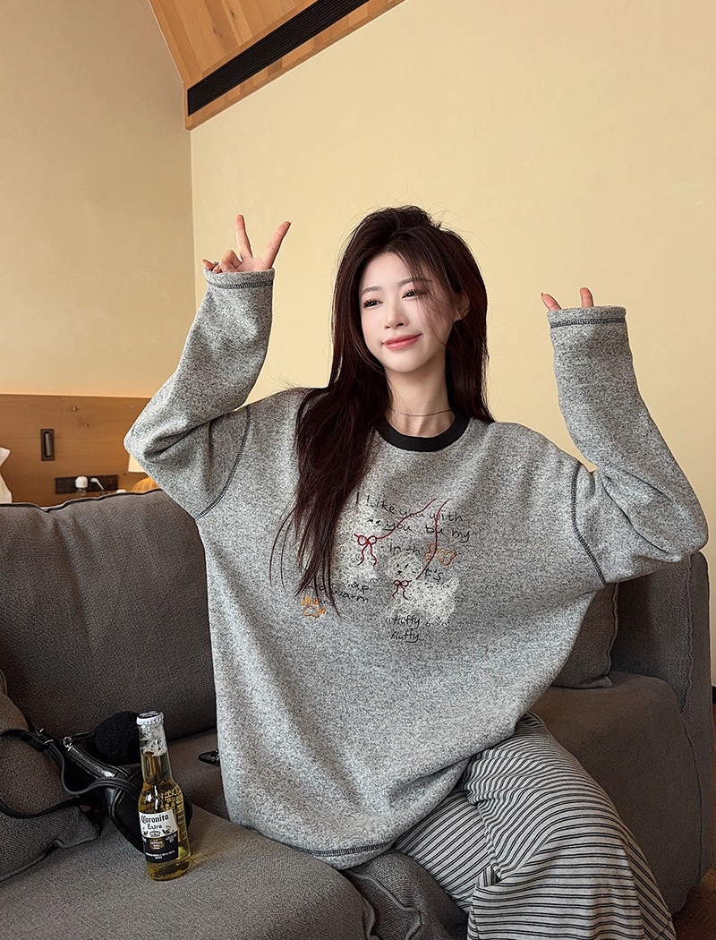 Mixed colors tops autumn and winter T-shirt for women