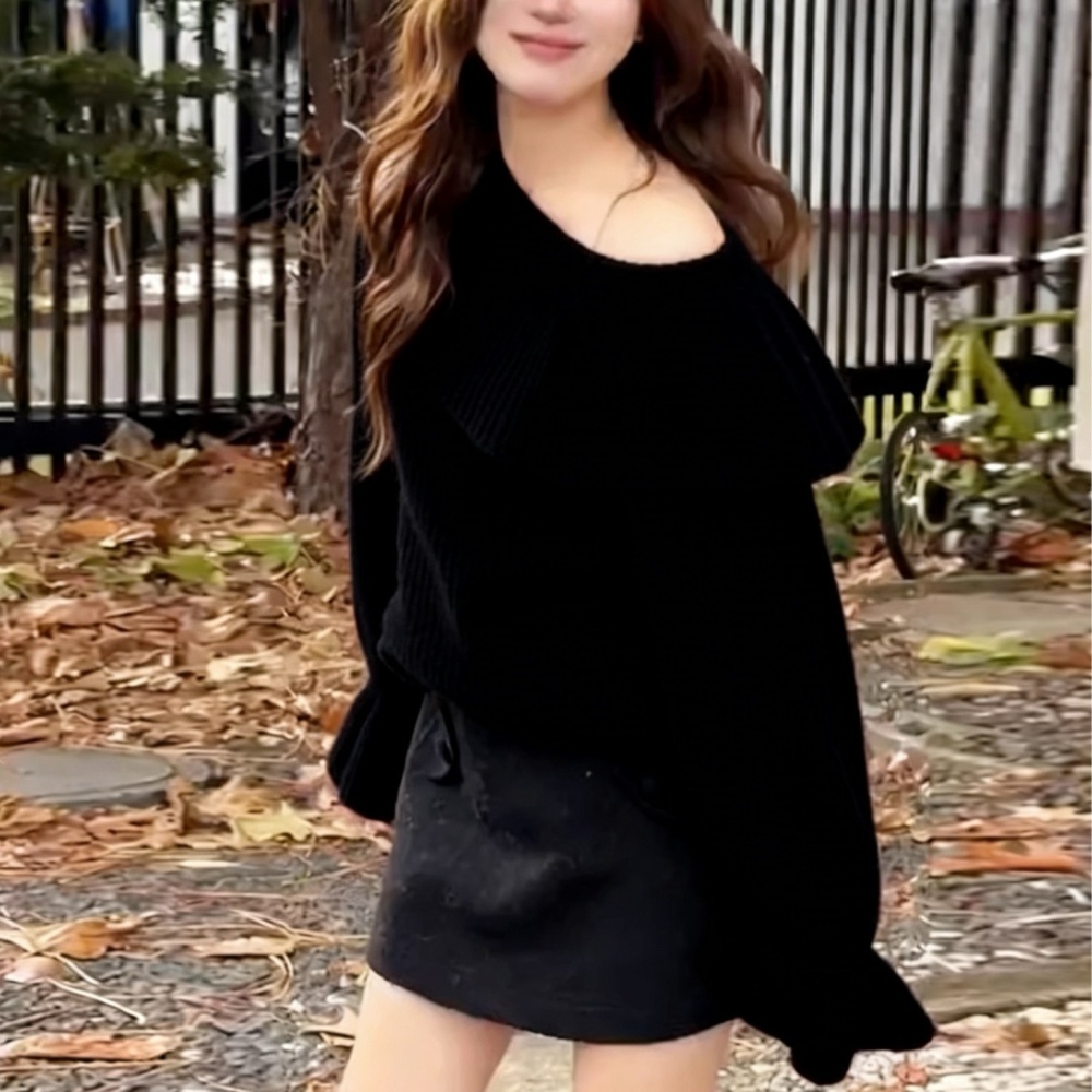 Pullover thermal temperament France style sweater