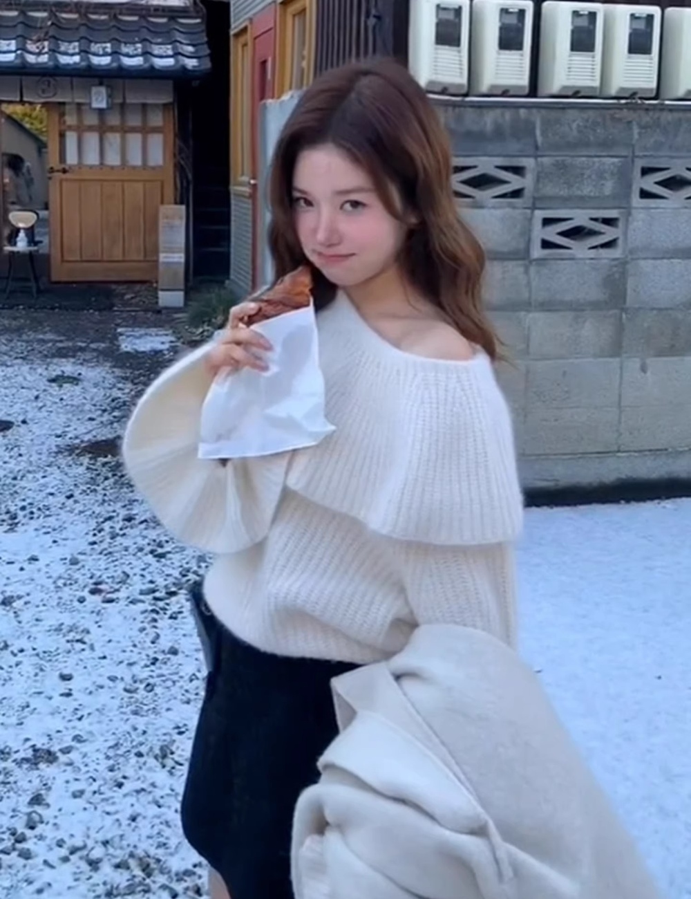 Pullover thermal temperament France style sweater