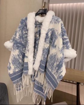 Cold thermal shawl big temperament cloak for women