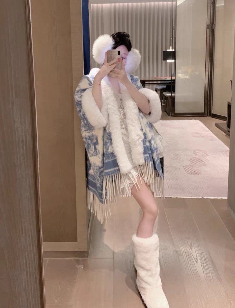 Cold thermal shawl big temperament cloak for women