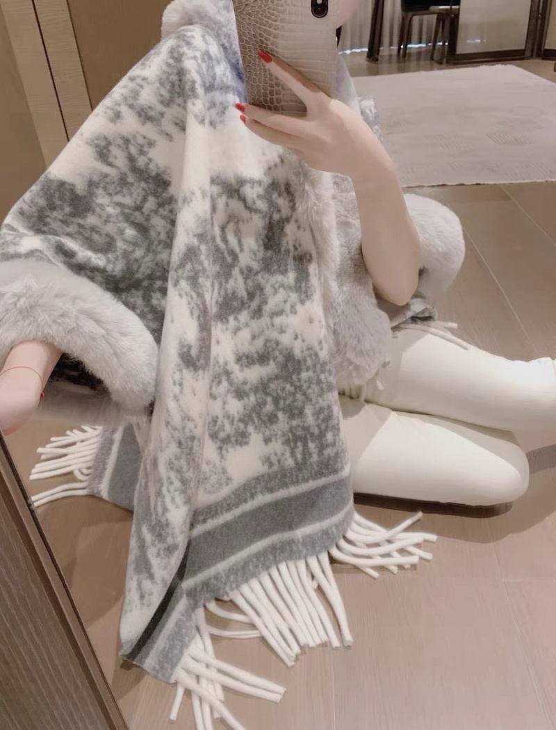 Cold thermal shawl big temperament cloak for women