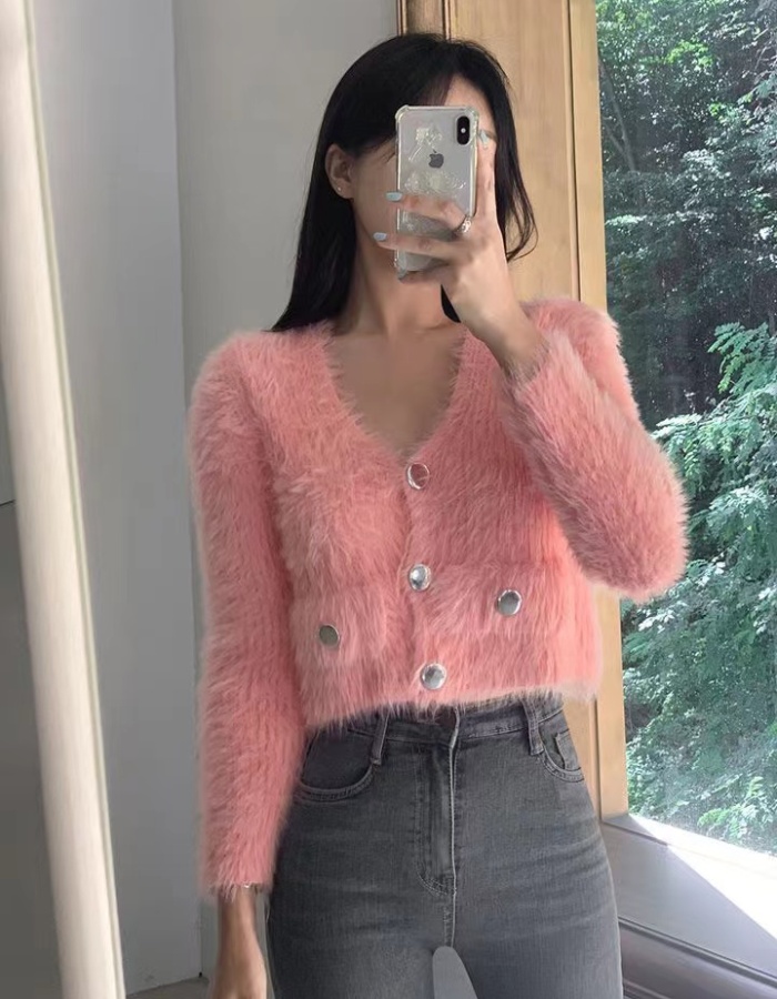 Autumn and winter elmo sweater sweet plush cardigan