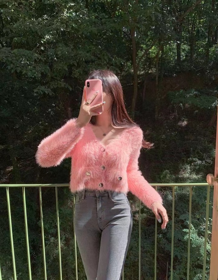 Autumn and winter elmo sweater sweet plush cardigan