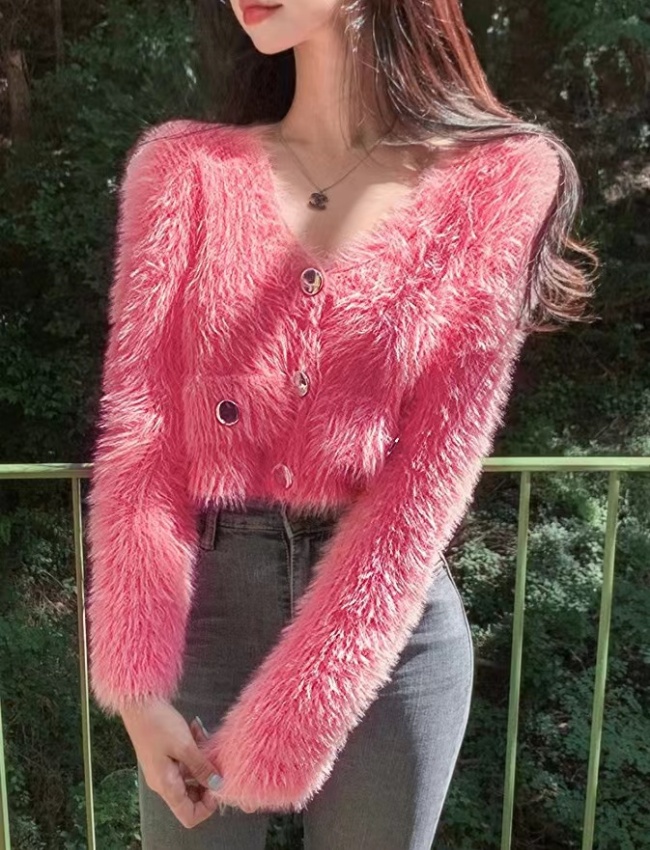 Autumn and winter elmo sweater sweet plush cardigan