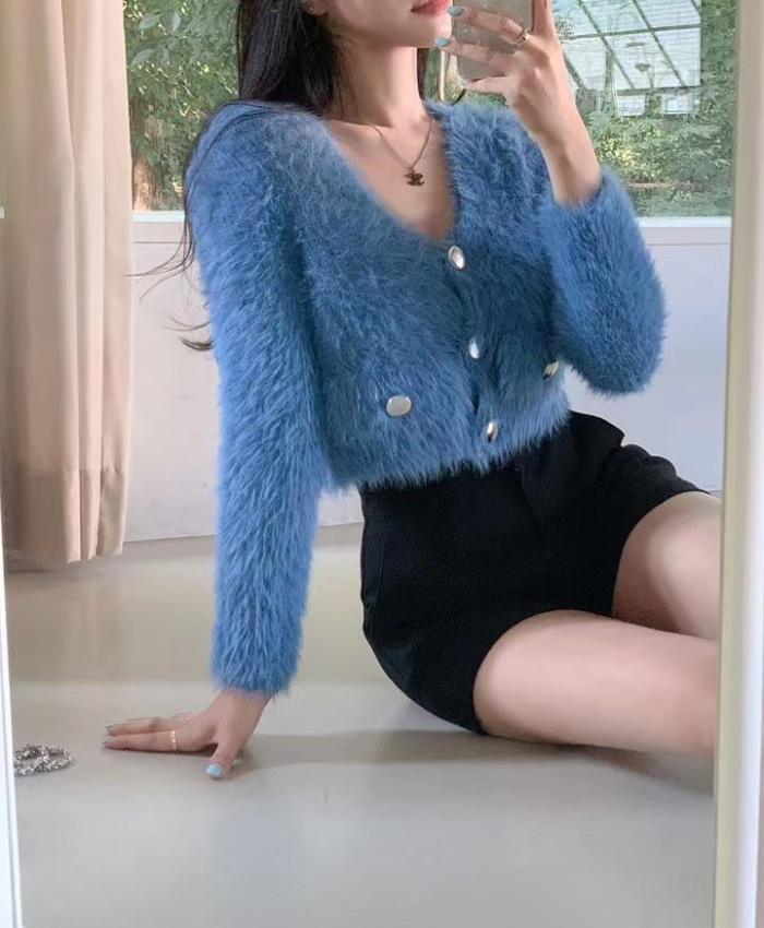 Autumn and winter elmo sweater sweet plush cardigan