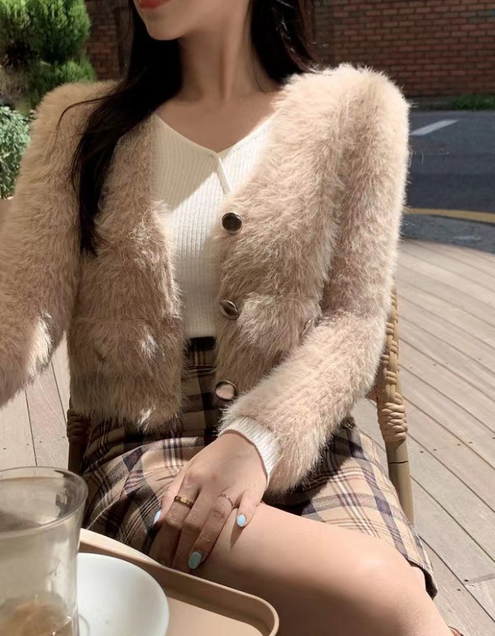 Autumn and winter elmo sweater sweet plush cardigan