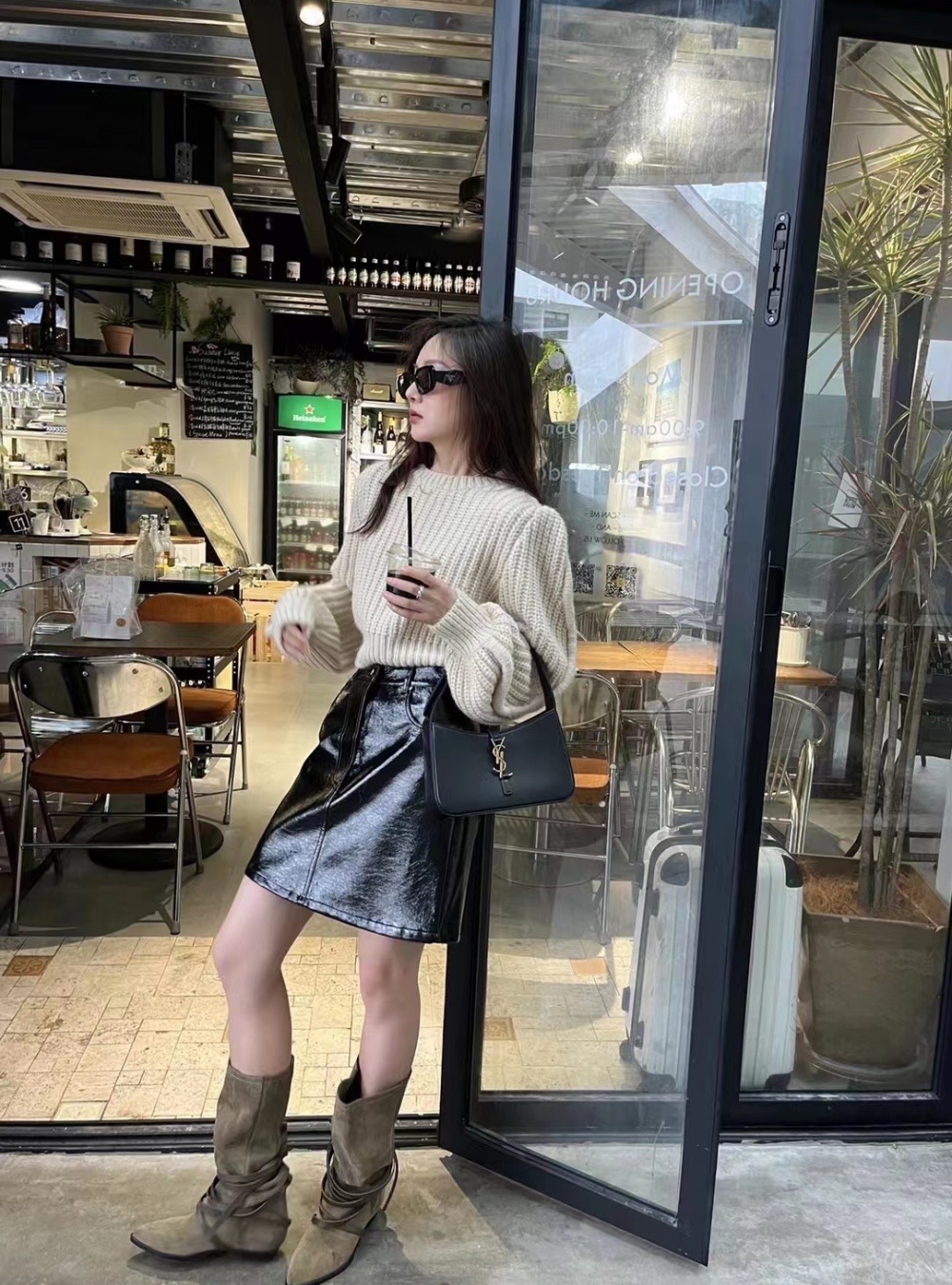 All-match round neck sweater fashion tops for women