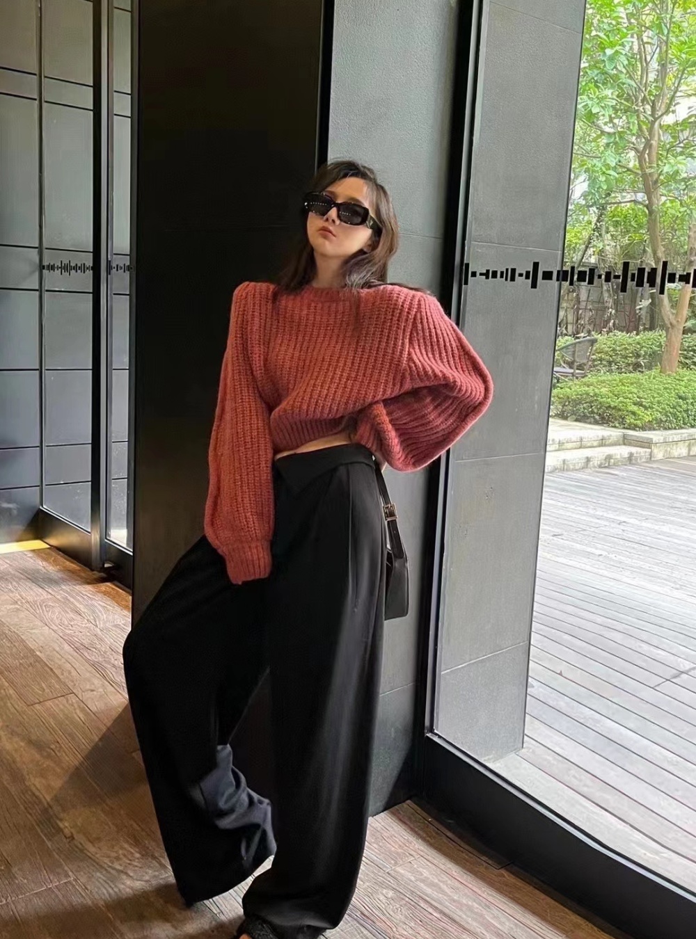 All-match round neck sweater fashion tops for women