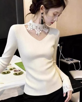 Enticement gauze winter elasticity tops for women