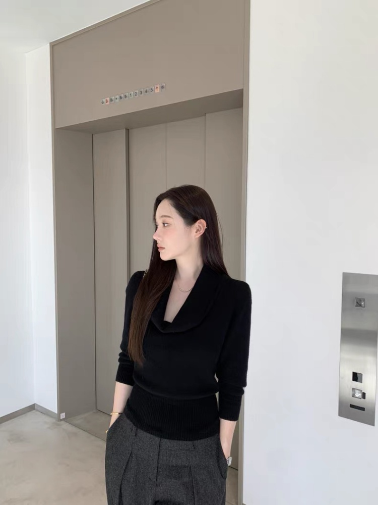 Spring Korean style temperament long sleeve all-match sweater