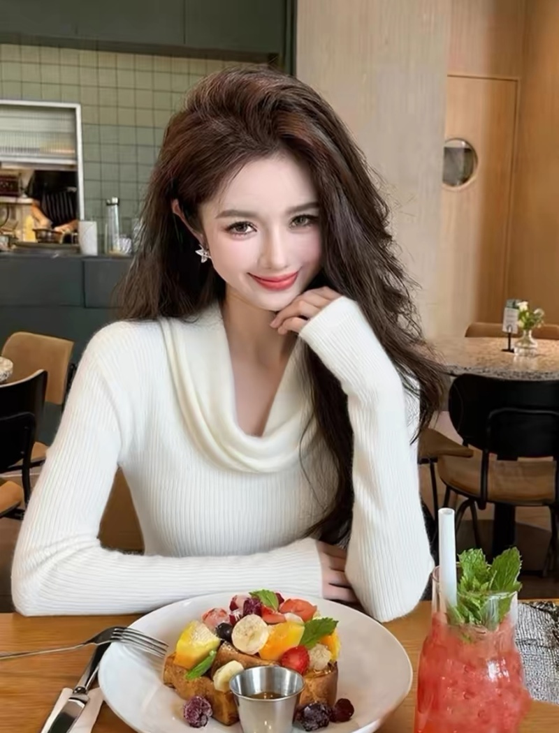 Spring Korean style temperament long sleeve all-match sweater