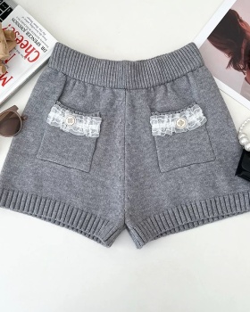 Knitted autumn and winter chanelstyle shorts