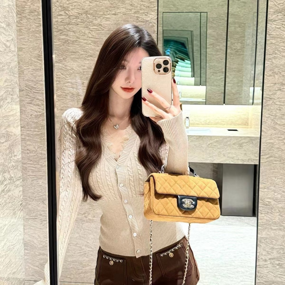 Lace slim sweater knitted bottoming cardigan for women