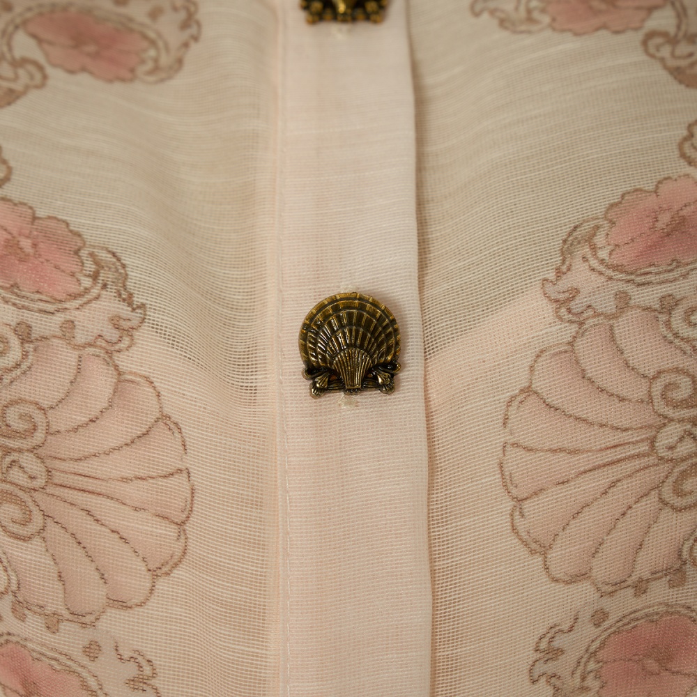 Beading spring and summer classic lapel big skirt dress