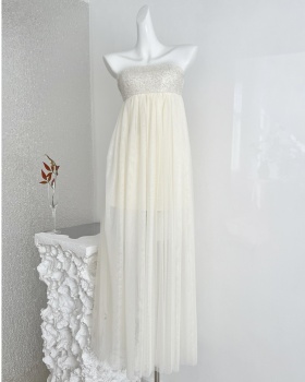 Classical lace dress streamer formal dress for women