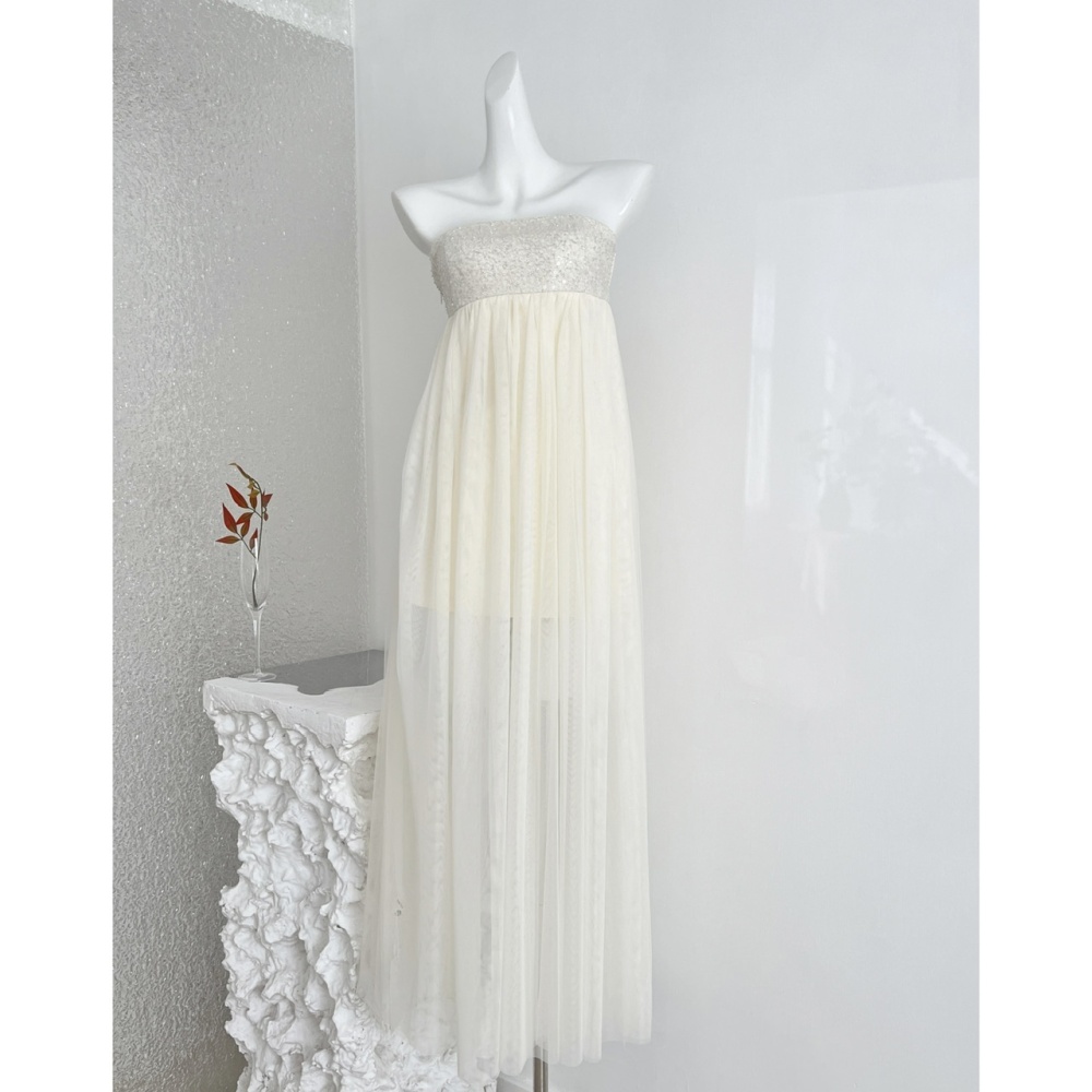 Classical lace dress streamer formal dress for women