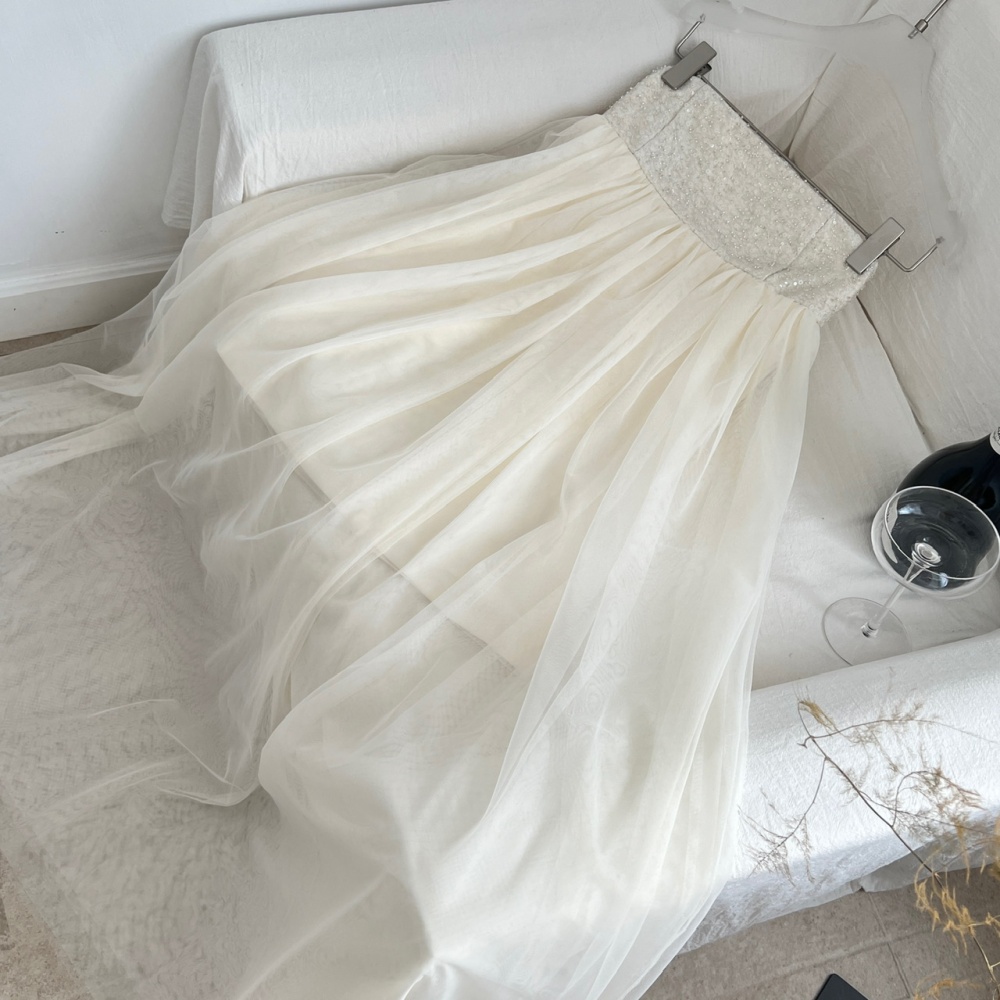 Classical lace dress streamer formal dress for women