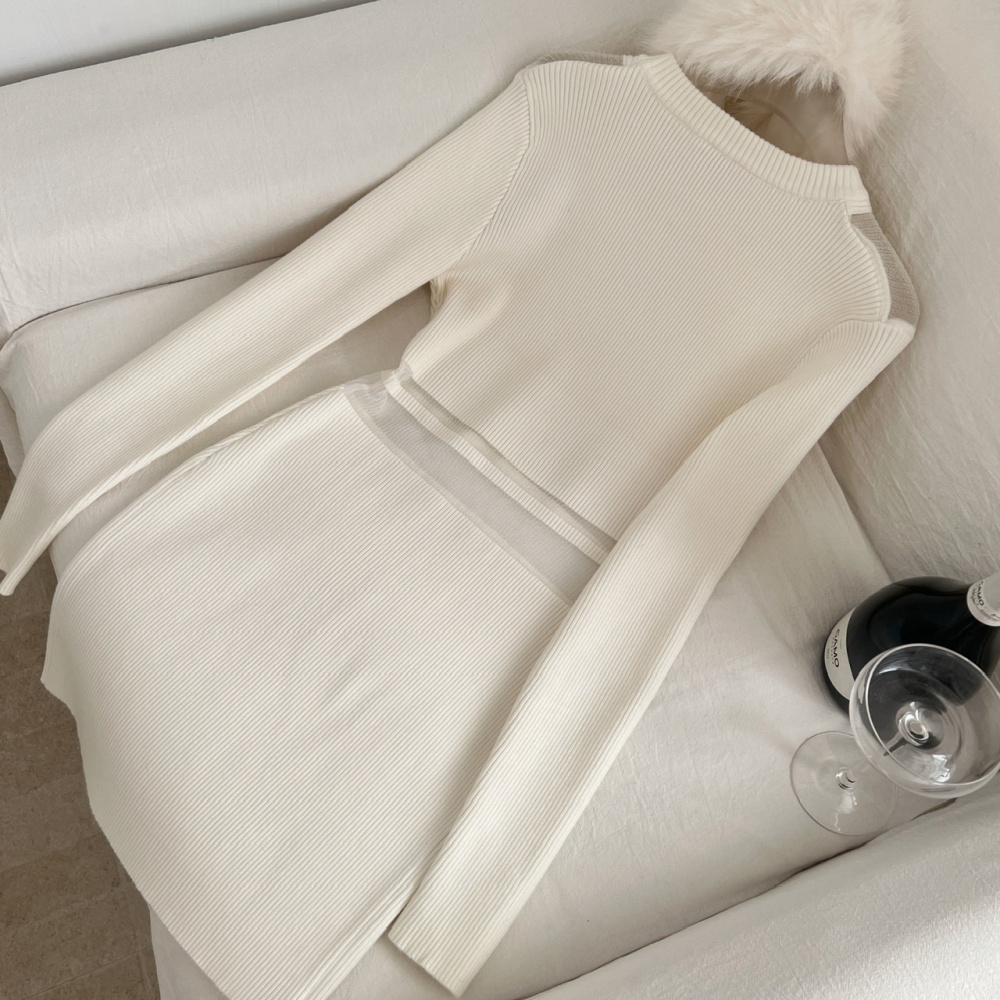 Inside the ride package hip knitted spicegirl bottoming dress