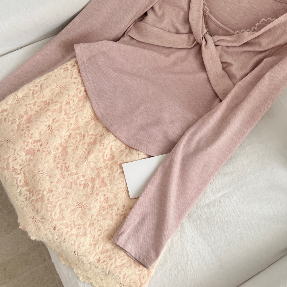 Enticement fashion tops temperament slim short skirt a set