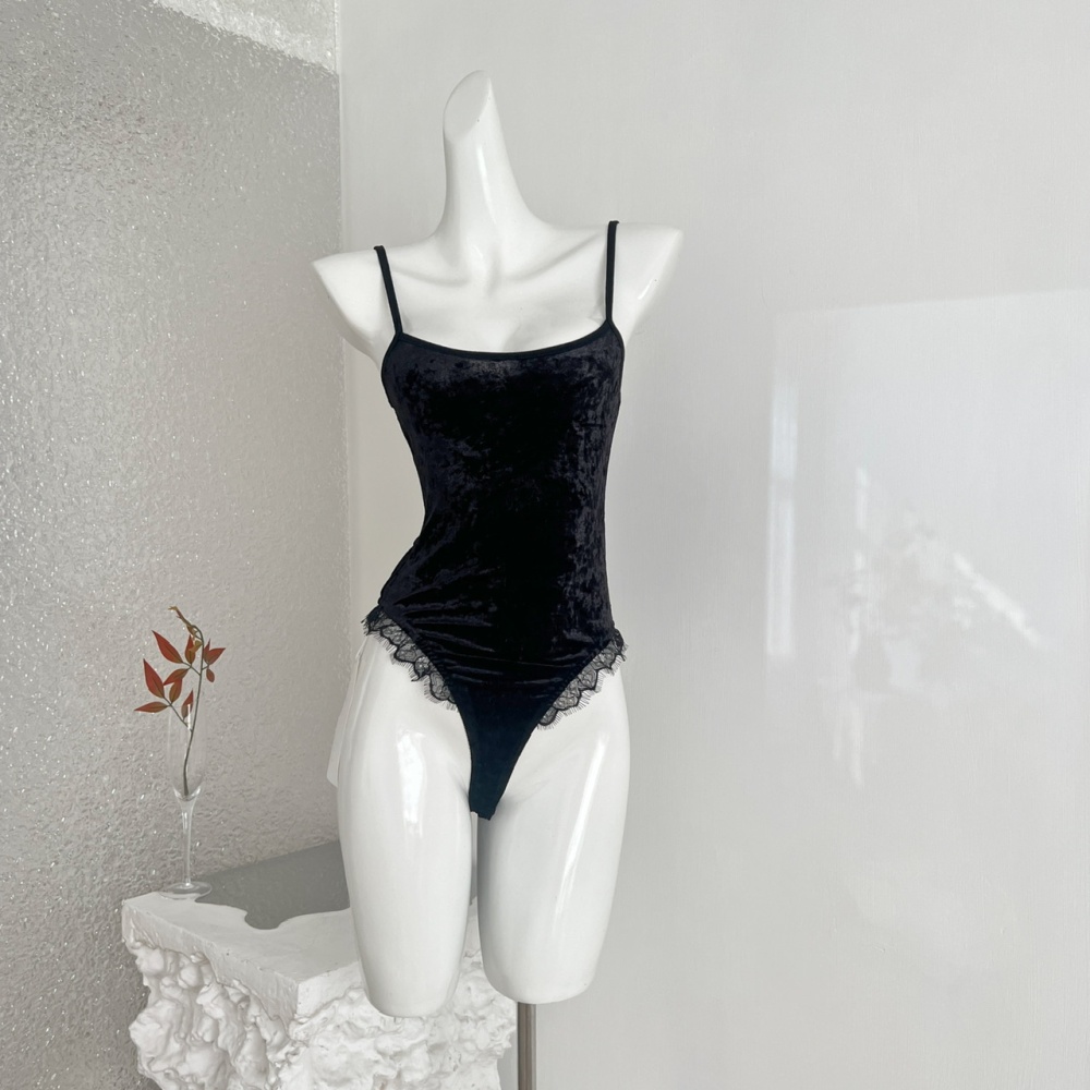 Lace sexy leotard inside the ride shawl a set for women